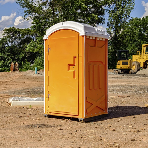 how often are the portable restrooms cleaned and serviced during a rental period in Hardaway AL